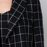 Gale, blazer à carreaux noirs