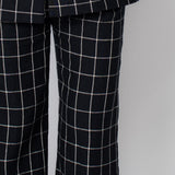 Pantalon à carreaux noir Selena