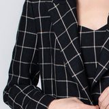 Gale, blazer à carreaux noirs