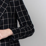 Gale, blazer à carreaux noirs