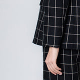 Gale, blazer à carreaux noirs