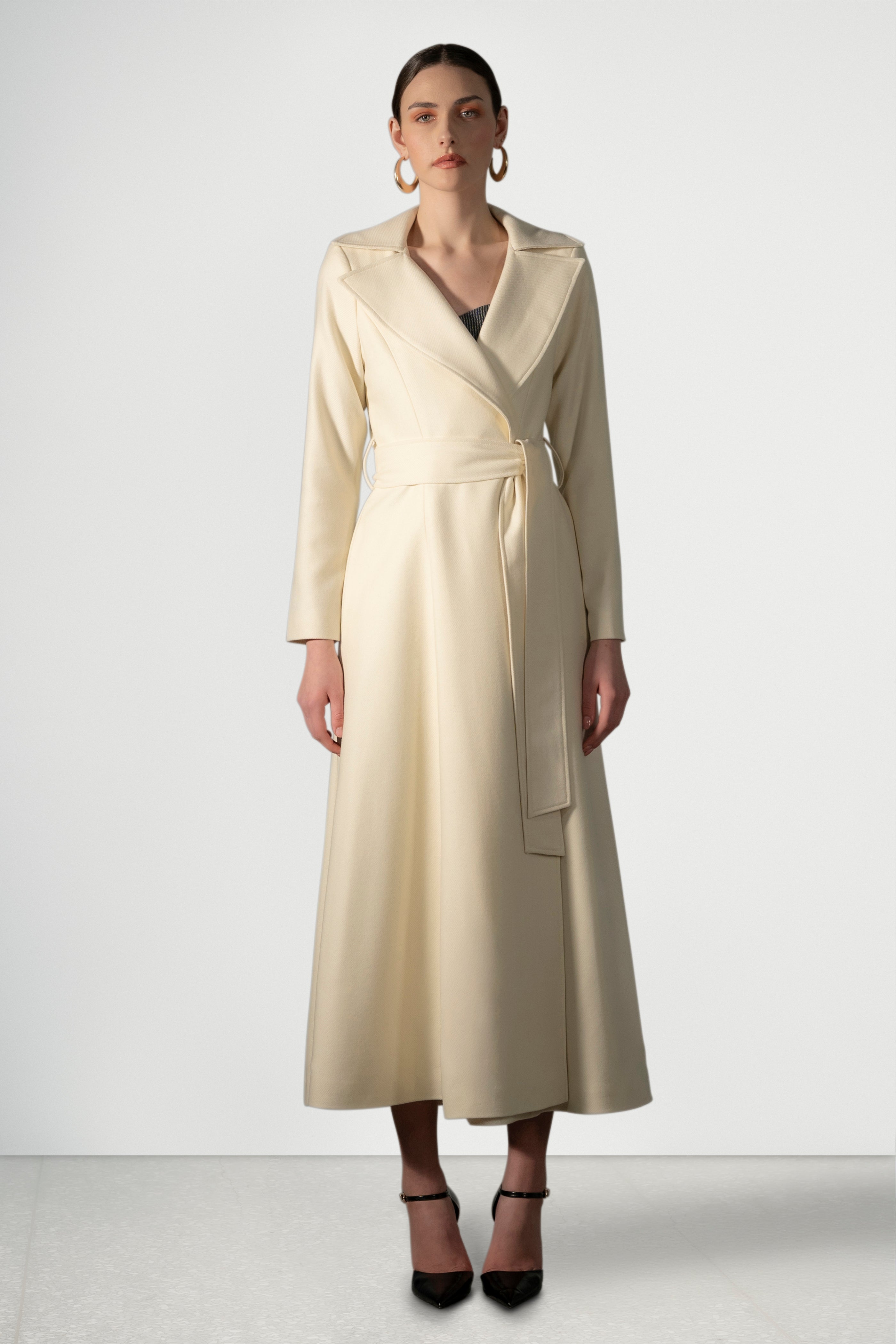 Manteau Palma Maxy Blanc cassé