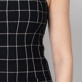 Satie Black Check Top