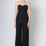 Satie Black Check Top