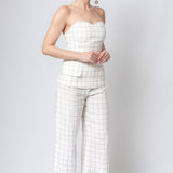 Selena Off White Check Pants