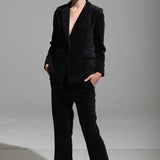 Gale Black Blazer - Organic Velvet