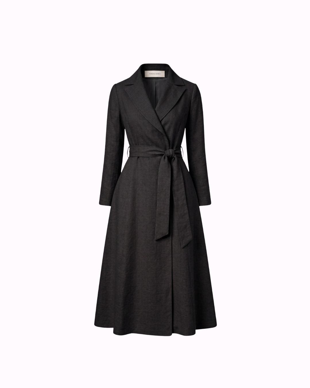 Palma Coat Black Linen