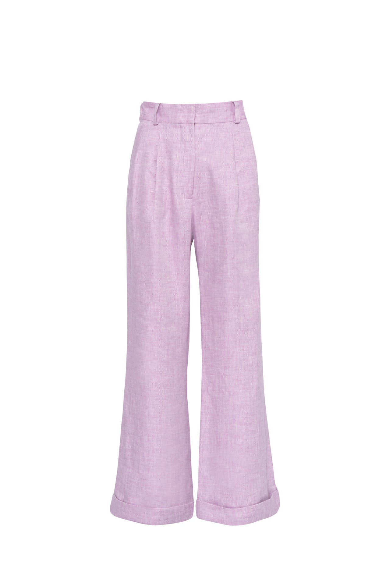 Ramblas Herringbone Pink - Linen