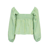 Kaia Green Blouse - Linen