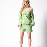 Kaia Green Blouse - Linen