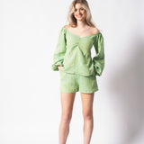 Selena Green Shorts - Linen