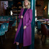 Dublin Coat in Pink Merino Wool