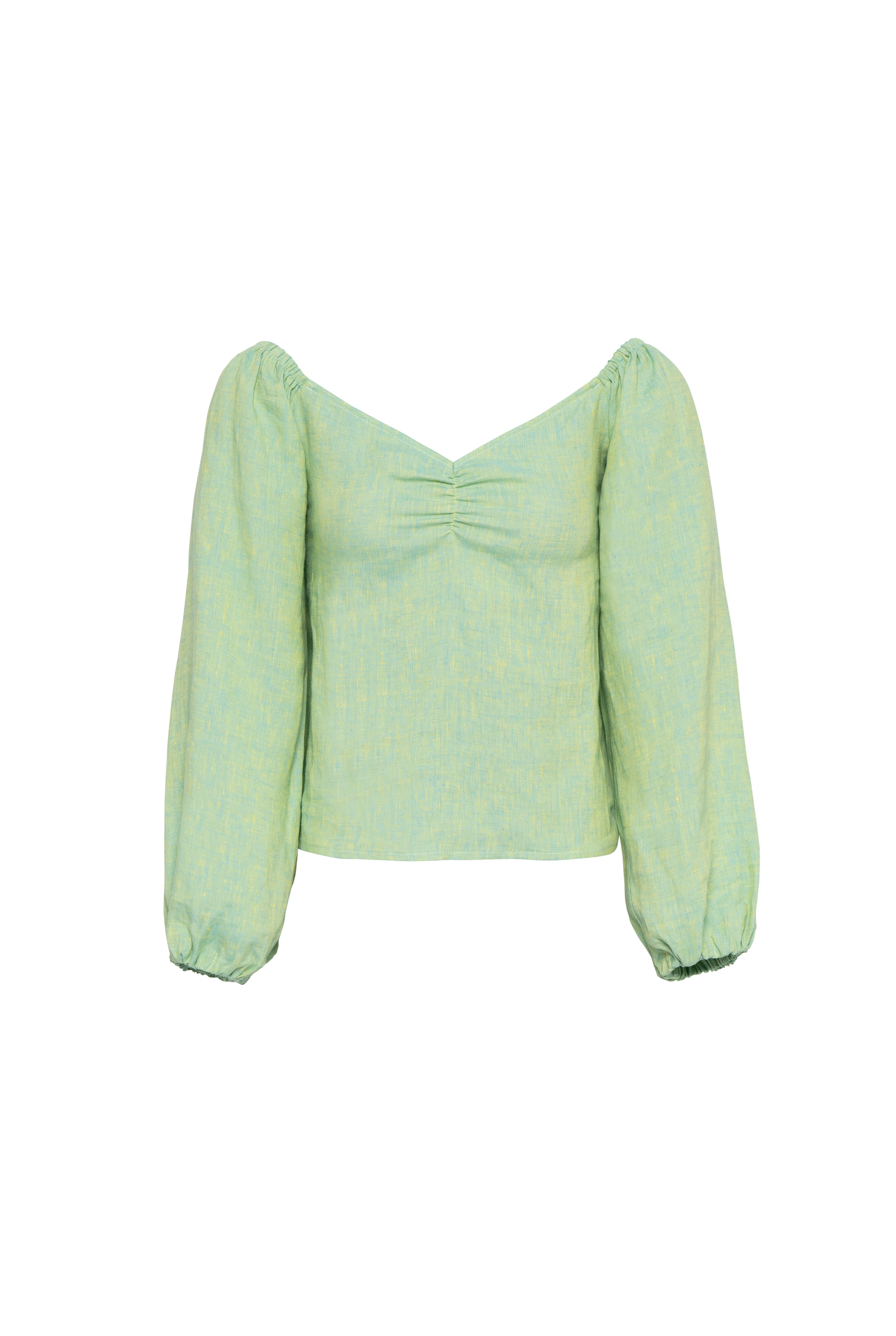 Kaia Green Blouse - Linen