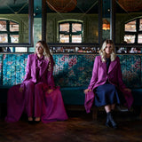 Dublin Coat in Pink Merino Wool