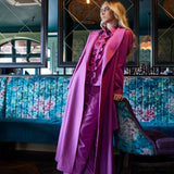 Palma Maxi Coat Pink Merino Wool