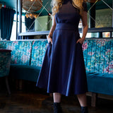 Kate Navy in Navy and Burgundy Check