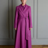 Palma Maxi Coat Pink Merino Wool